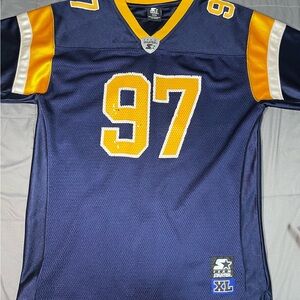 Vintage Starter Michigan Wolverines #97 Football Jersey Youth XL Blue Gold NCAA